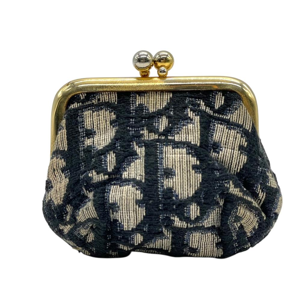Gebrauchtes DiorCoin Etui Marineblaues Canvas Damen