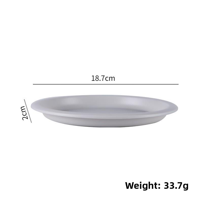 Plastikteller - Kreative bunte runde Teller - Haushaltsteller gegen Herunterfallen - Buffet-Salatplatten - Pastateller - Obstteller
