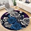 1pc Floral Bouquet Roses Office Round Area Rug, Indoor Mat Suitable ForOffice, Under Office Chairs Bedroom Living Room Home Decor, Room Deco,  N44