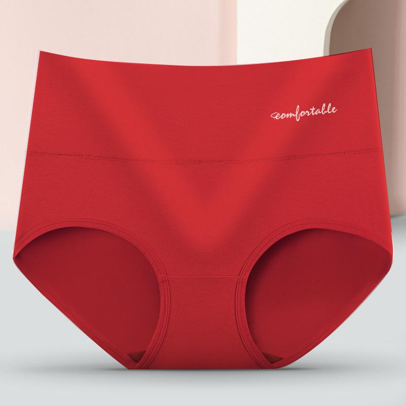 

Высокоэластичное женское нижнее белье. Женские хлопковые шорты из чистого хлопка с высокой талией, утягивающие живот. Советы по подтяжке ягодиц и брюк большого размера. one size красный