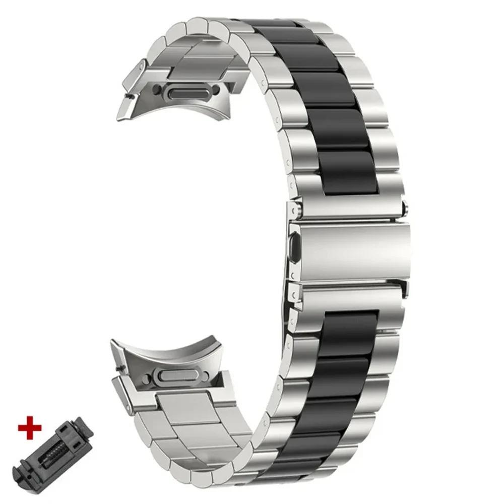No Gaps Quick Fit Stainless Steel Strap For Samsung Galaxy Watch7 40 44MM FE/6/Classic 43 47mm Band For Watch 5Pro 45mm Bracelet