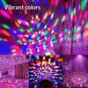 RGB Stage Magic Ball Light 360° Full Rotation Color Changing USB Plug for Bar Club DJ Show Anniversary Party Decor