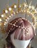 Halo Headpiece Goddess Mary Angels Gold Crown Beading Headband Lolita Hair Hoop Gorgeous Christmas Halloween Wedding Headdress