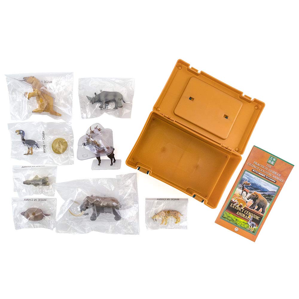 COLORATA 3D Encyclopedia Extinct Animals (Cenozoic) – Real Figure Box, 8 Figures + Multilingual Guide
