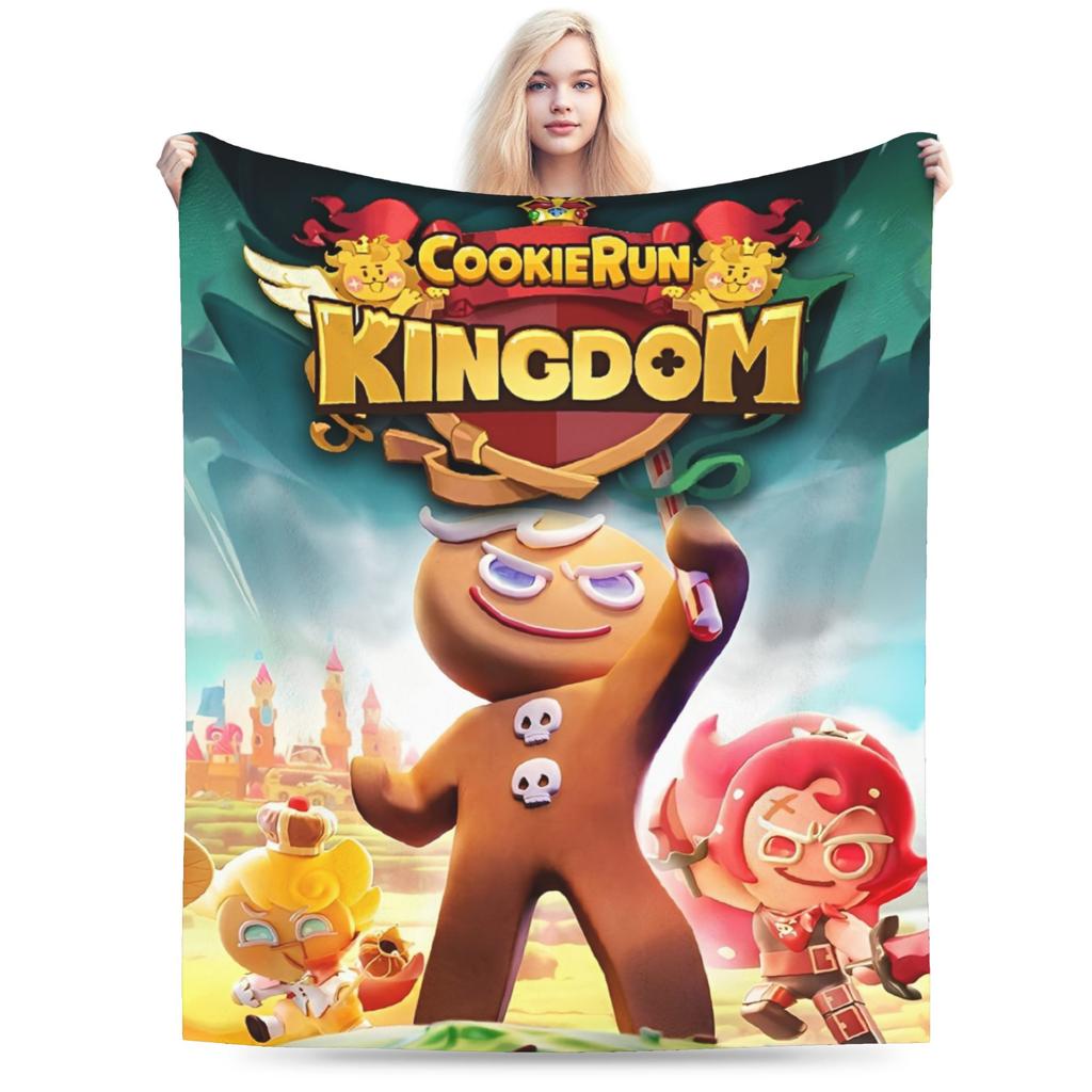 Comfortable Cookie Run Kingdom  Blanket Merch Bedding Decorative Video Games Throws And Blankets Warm Flannel for Office