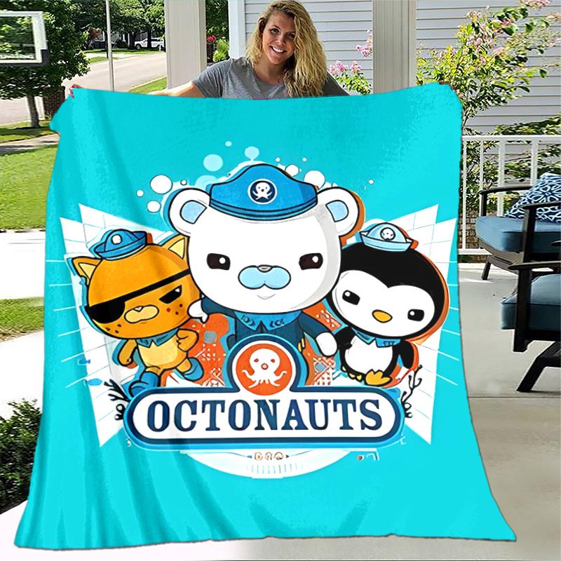 1pc Blanket The Octonauts2 Print Design, Lightweight Blanket for Sofa, Bed- Soft &Warm, Gift for All Seasons Like Christmas, Halloween