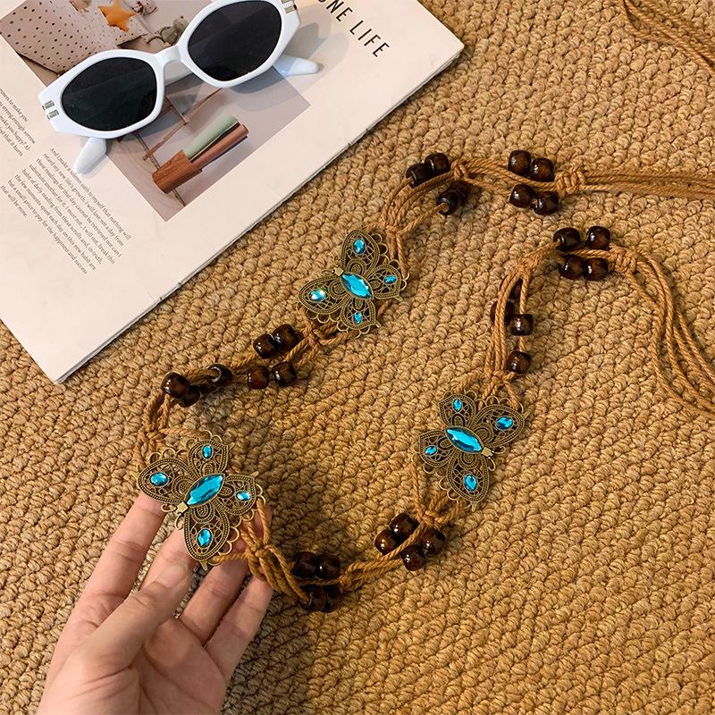 Retro Ethnic Hand-woven Waist-cinching Belt for Dresses