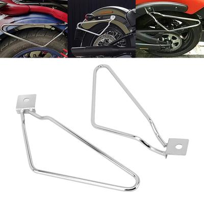 Dla Harley Sportster 883 Iron XL883N Dyna Fat Bob FXDF motocyklowa torba podsiodłowa pręt pomocniczy boczny wspornik montażowy wspornik bagażnika