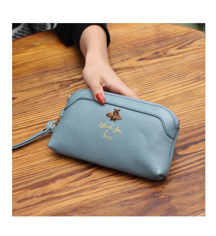 Women's Honeybee Shell-Shaped Long Clutch Wallet