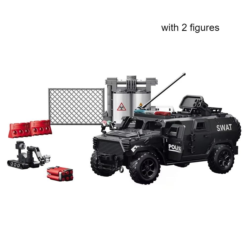 

Creative Police Off-road SUV Building Blocks Toy City DIY Police Disposal Team Vehicle Set Educational Assembly Toy for Kids 8+