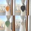Elegant Bohemisk Flätad Tofs Gardinbindare Bomull Handgjorda Blad Gardinhållare Modern Chic Stil