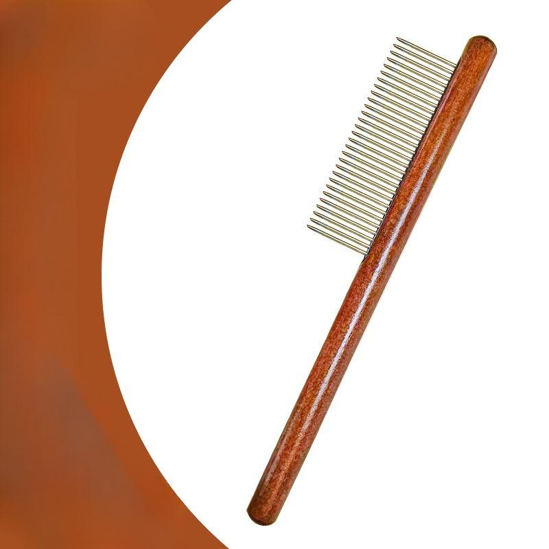 

Pet Wooden Handle Comb with Dense Teeth, Rigid Needle, Flea Removal, Knot Opening, Hair Removal, Cleaning Wonder, Wooden Handle Pet Comb Sparsely toothed comb