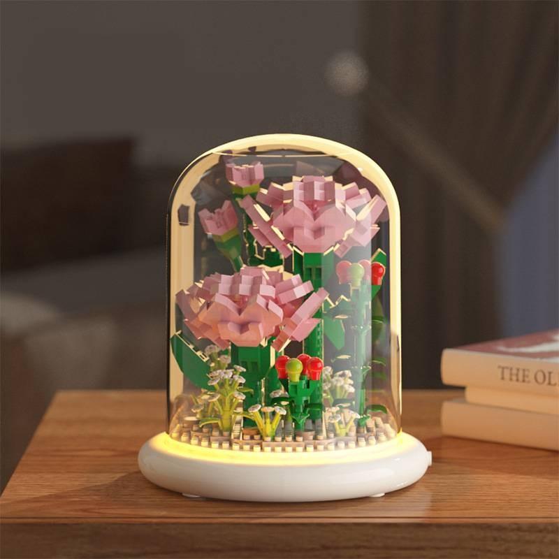 Puzzle Educational Building Blocks Flower Sunflower Jasmine Children Toys Model