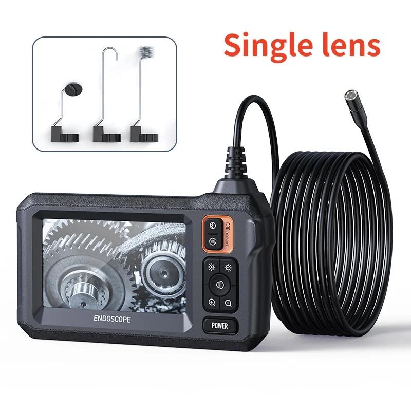 Industrial Endoscope Camera 8mm HD1080P 4.3inch IPS Screen 1080P Pipe Inspection Camera for Car Repair IP67 Waterproof 8 LEDS