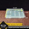Transparent Dustproof Storage Box for Fishing Hooks & Paper Clips (1+4) Long Item Organizer, PP Plastic