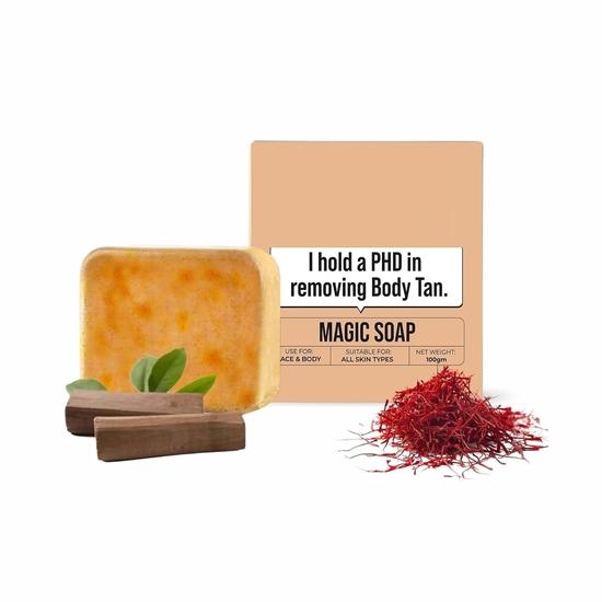 Hamare Ghar Ka Soaps Sandalwood & Saffron Magic Soaps For Bath (100 Gms Pack Of 1) | Paraben Free| Skin Brightening For Men & Women