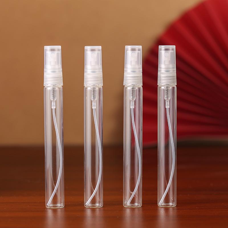 Perfume Test Tube Sample 10ml Refillable Glass Bottle with Spray Top