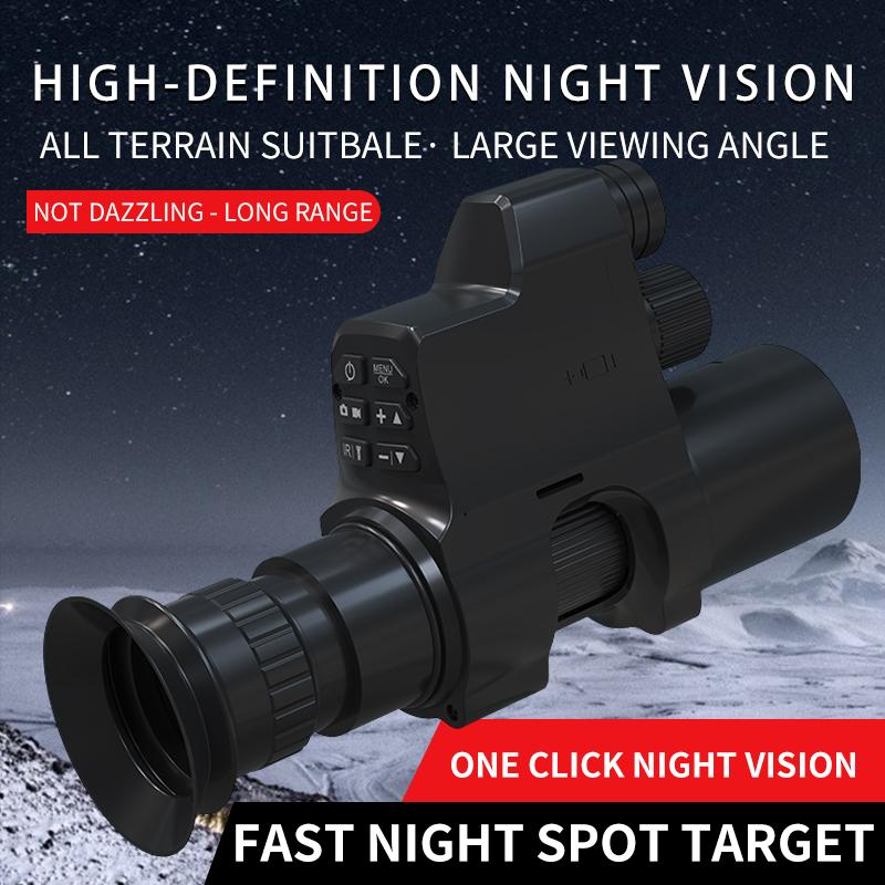NV4A 300m Infrared Night Vision Sight 4x Digital Zoom Monoculars Telescope Add On Attachment For Hunting Video Recording And photography