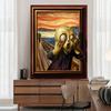 Edvard Munch Skriet Och Mona Lisa Rolig Tecknad Konstverk Poster Canvastavla Abstrakt Väggkonst Bilder Heminredning