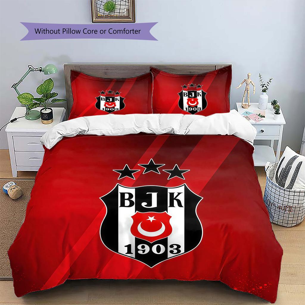 BJK2 Muster Bettwäsche Bettdecke Set Heimdekoration Geschenk (1 Bettbezug + 2 Kissenbezüge (ohne Füllung))