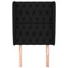 VidaXL Tête de lit avec oreilles Noir 83x23x118-128 cm Tissu3118268