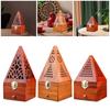 Kegel Räucherstäbchenhalter Pyramide Aschenfänger Holz Räucherstäbchen Brenner Box Räucherkästchen für Yoga Einweihung Meditation Schlafzimmer Hotel