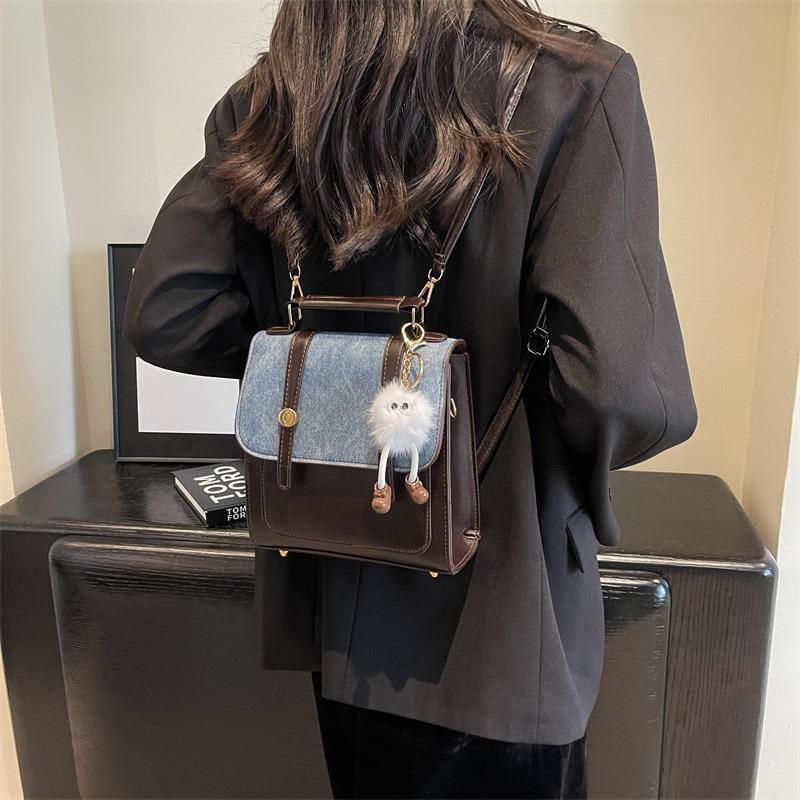 Simple backpack women's college style school bag new fashion casual small backpack personalized travel bag