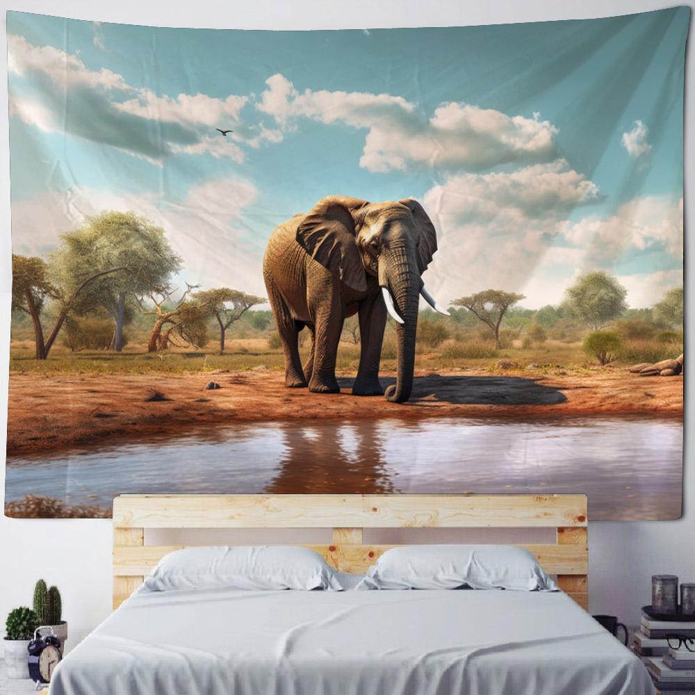 Elephant Mandala Tapestry Wall Hanging Abstract Psychedelic Witchcraft Bohemian Hippie Tapiz Living Room Home Decoration