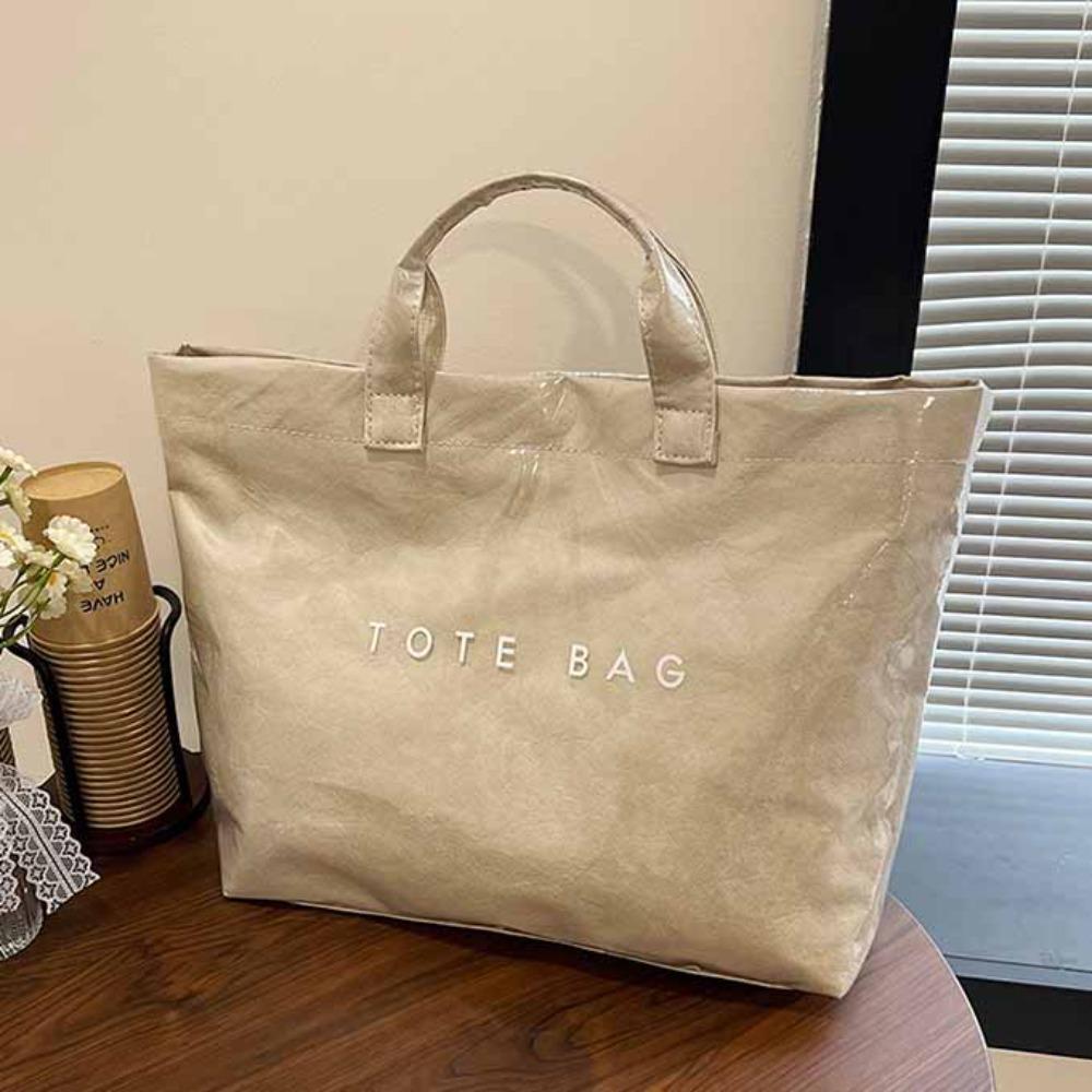 Tote Bag Transparent Jelly Bag Storage Bag Letter Prints Handbags Travel PVC Tote Bag  Swimming
