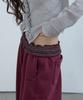 Michikoleondeonkosino Fold Waist Sweatpants Burgundy