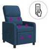 Massage Recliner Chair Blue Polyester