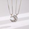 Sun & Moon Magnetic Couple Necklace – 100 Language Projection Pendant