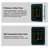 WiFi 12 In 1 Air Quality Detector Carbon Dioxide Detector with Time Date Display AQI PM2.5 PM10