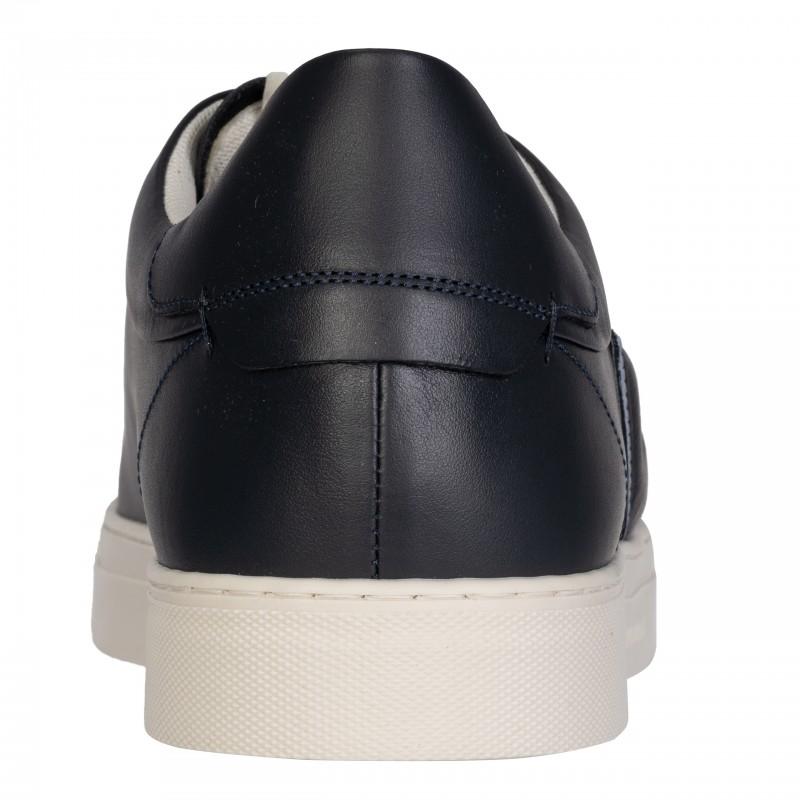 Emporio Armani Men's Leather Sneakers Shoes Navy - Size: 44.5