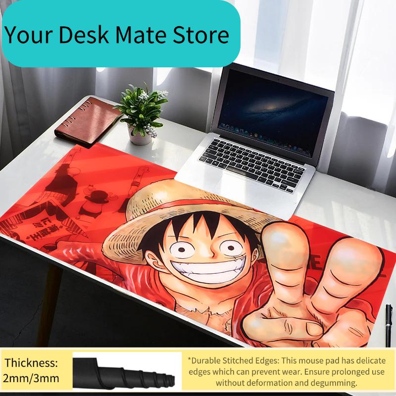 Mouse Pad PC Non Slip Rubber Mousepad Laptop Gamer Cabinet HD Keyboard Pad Office Computer Gaming Desk One Piece Luffy Mouse Mat