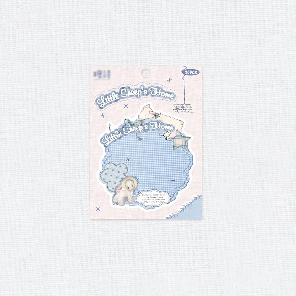 30 sheets Retro Patchwork Convenience Sticker Penny's Handmade Box Series Student Office Message Memo Memo