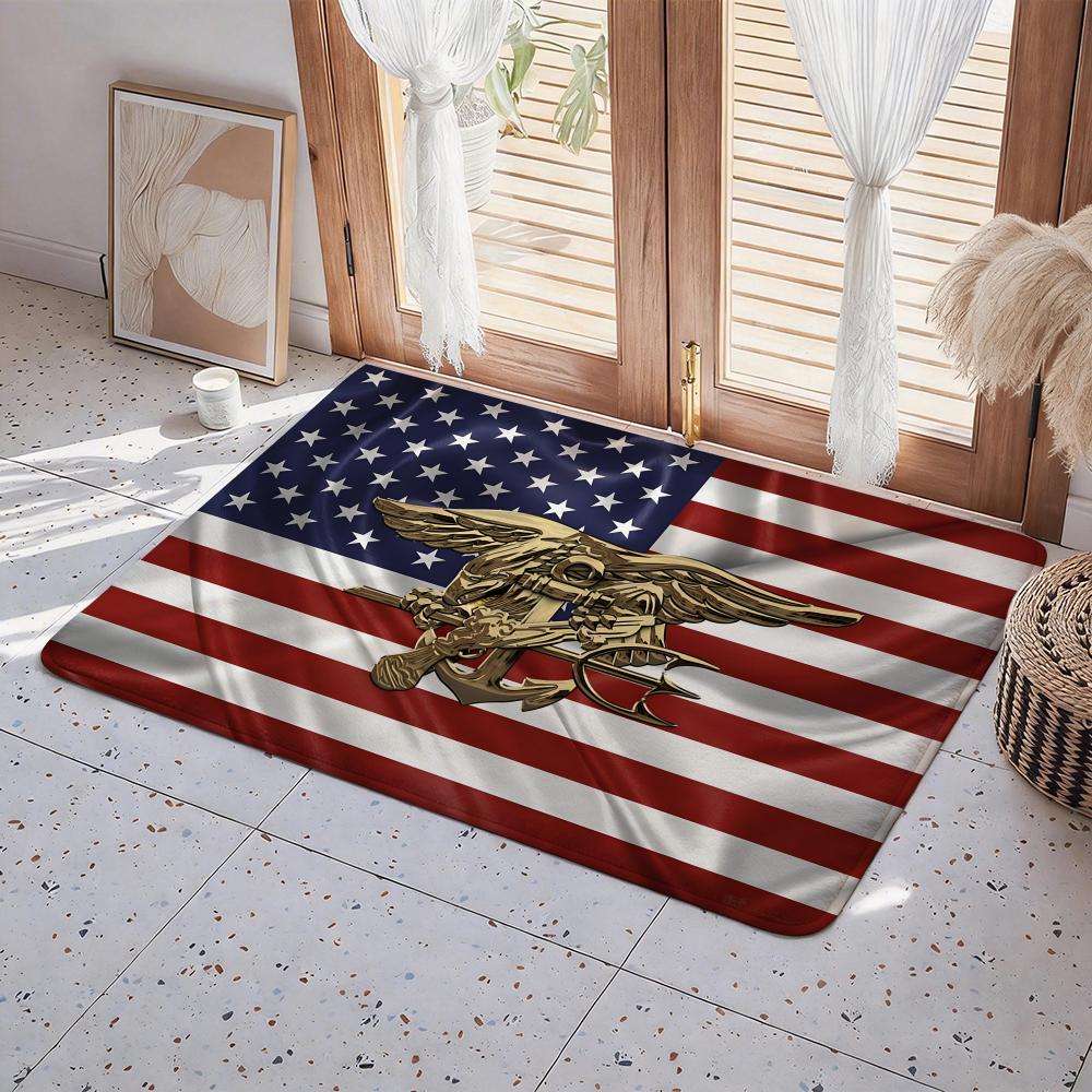 Military U US Navy Seals Floor Mat Eco  Flannel Doormat Non Slip Odorless Indoor Floor Rug Soft Short Plush Home Mat
