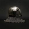 Medieval Bascinet Nasal Helmet with Chainmail Aventail Knight Armor Helmet for LARP, SCA, and Cosplay Gift