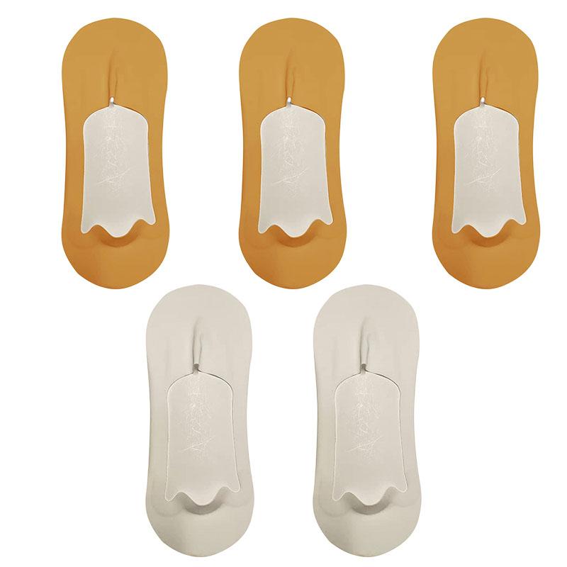 5 Paar Herrensocken Baumwolle Atmungsaktiv Sommer Ultradünn No Show Eisseide Socke Silikon Rutschfeste Sohle Schweißabsorbierend Herren Bootssocke