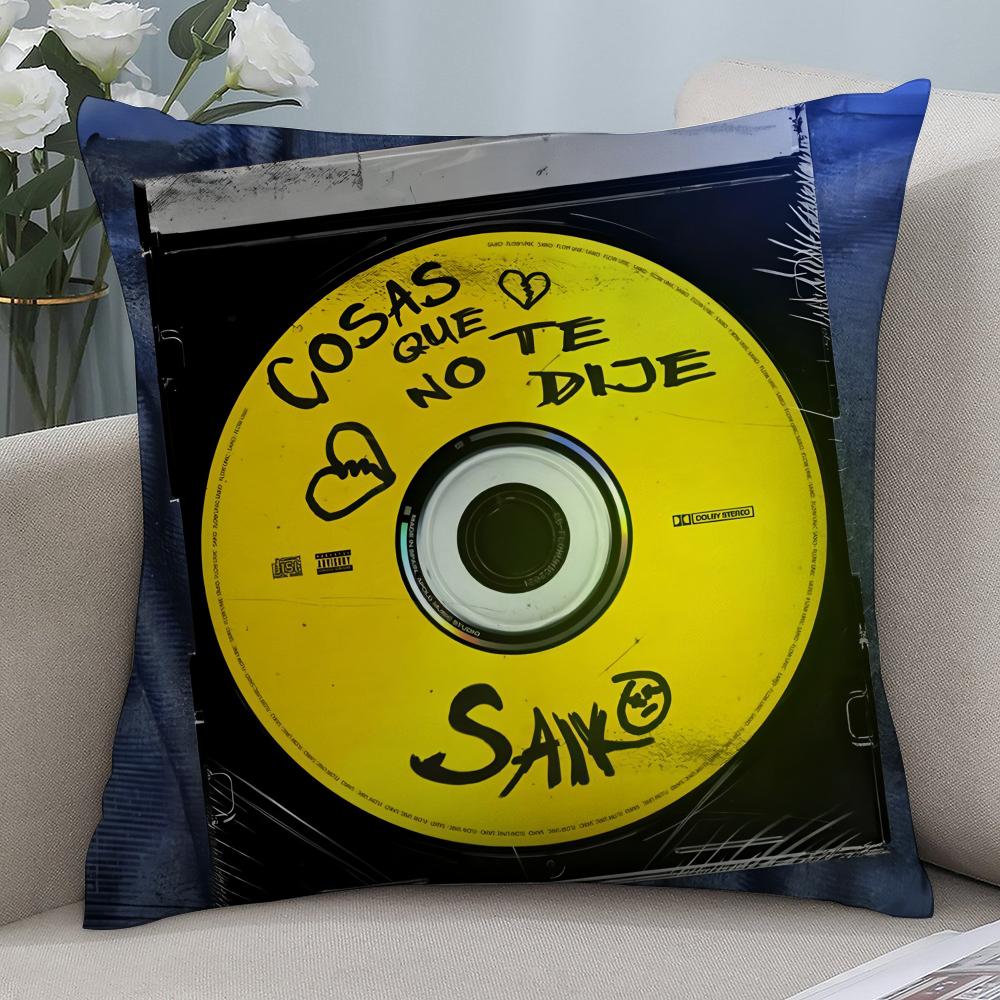 Singer S-Saiko Sakura Pillow Case 3D Print Polyester Fiber 40*40 cm Home Sofa Throw Pillow Cover Decoration Festival Gift 16x16Inch