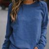 Casual Crew Neck Women Long Sleeve Tops Sweatshirt Winter Ladies Pullover