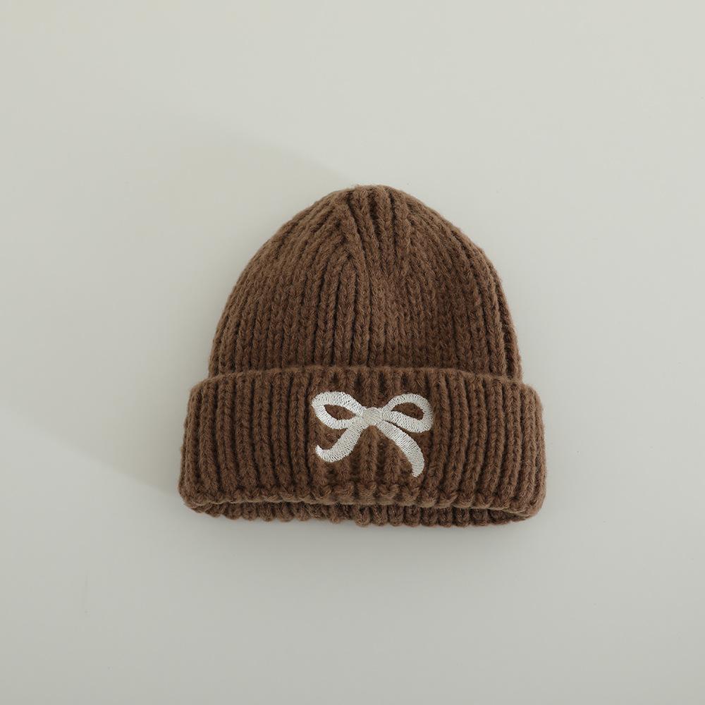 

Детские шапки на осень и зиму, детские вязаные шапки, шапки с ушками и узлом-бабочкой, теплые и толстые зимние шапки-пуловеры 47-52cm [2-6 years old]