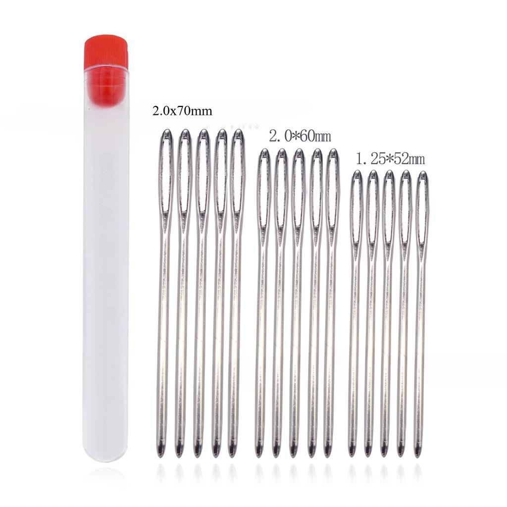 Nähnadeln mit großem Öhr und stumpfer Spitze Kreuzstich Stricknadel Handgefertigte Lederstickerei Nadel Nähzubehör