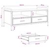 Coffee Table Black Oak Look 99.5 X 49 X 46 Cm Engineered Wood