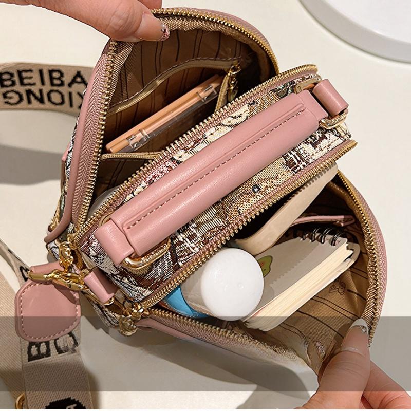 BEIBAOBAO Genți Crossbody Originale Street Trend pentru Femei Moda Pânză PU Splicing Poșetă Doamnă Cute Cartoon Urs Genți proaspete pe un singur umăr pentru femei