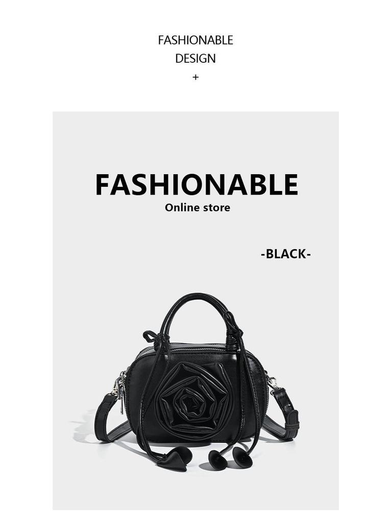 2025 Dames 3D Roos Handtas: Modieuze Veelzijdige Crossbody- & Schoudertas