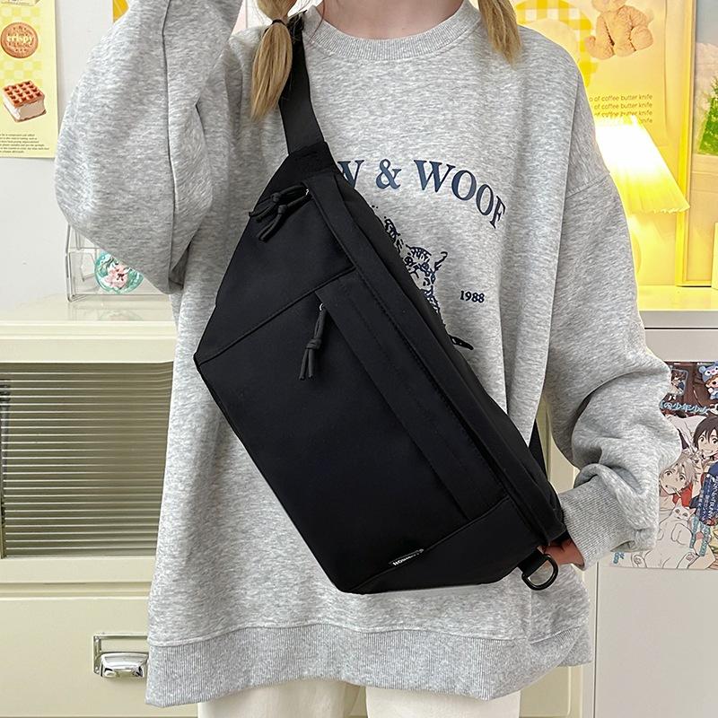 New Korean Style Student Waist Bag Sports Chest Bag for Men's Fashion Trend Crossbody Bag Light Shoulder Bag