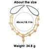 Theshai Gold Head Chain for Women Jewelry Headband Crystal Bohemian, Hair Accessories with Peal Women Head Chains Tassel Forehead Chain Festival Prom