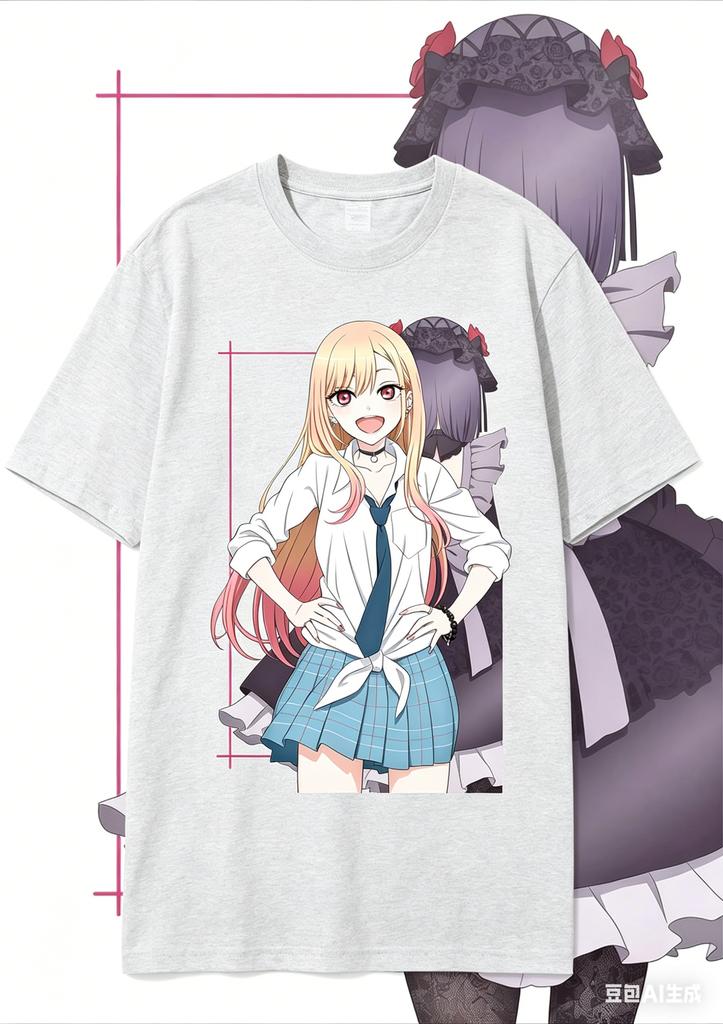 My DressUp Darling Marin Kitagawa Fashion Printed TShirt Unisex Summer Casual Cotton Top Anime Streetwear Tshirts