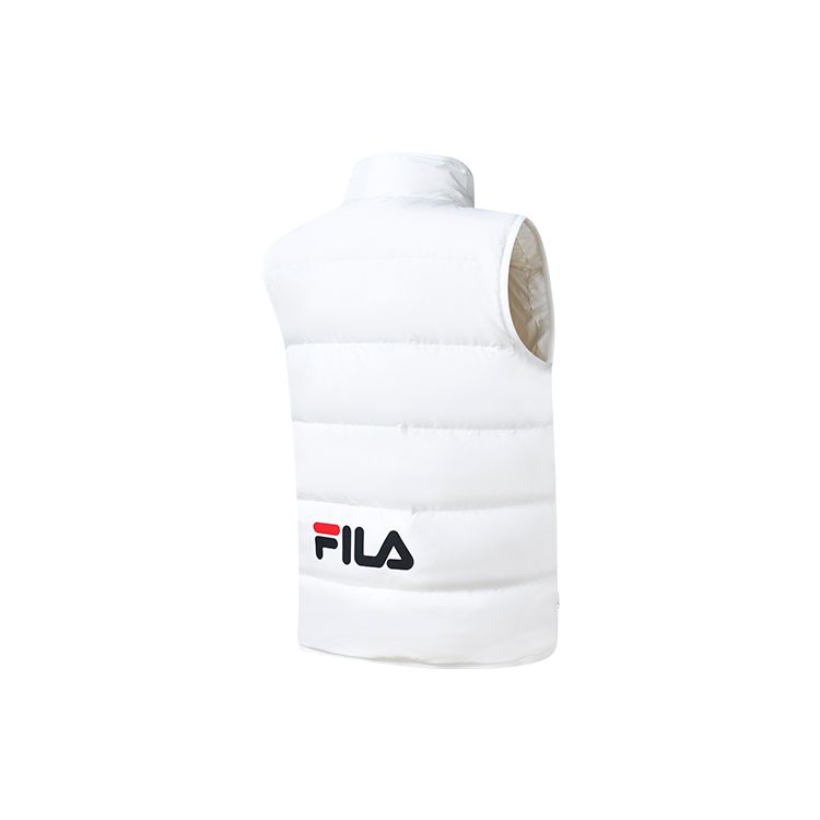 Fila Athletics Loose Logo Stand Collar Tennis Sports Down Vest Women Vest Jade-White A11W243910F-WT